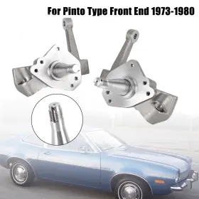 C302-a001-a Amotopart Left/right Hot Rod 2 Inch Drop Spindles For Ford Pinto Mustang Ii 74-78 Forged Steel