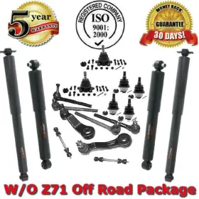 134230 Apm Front And Rear Strut Shock Suspension Kit Ball Joints Tie Rods Links 4wd