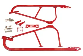 Sfc110r Bmr Suspension Bolt-on Subframe Connectors Fits 2008-2017 Challenger Red Sfc110r Bmr Suspension Bolt-on Subframe Connectors Fits 2008-2017 Challenger Red