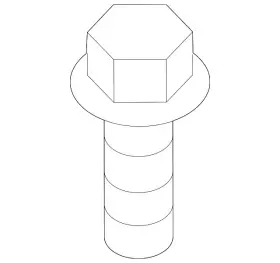 07-12-9-909-880 Bmw Genuine Front Support Mount Bolt