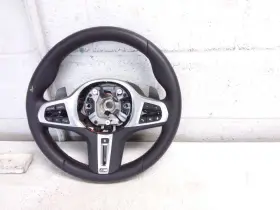 235.bm1224 Bmw 2024 X4 Black Leather Silver Trim Steering Wheel Oem