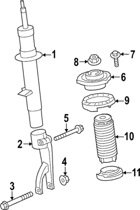 31-10-6-890-576 Bmw Genuine Strut Mount Right