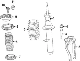 31-12-6-898-318 Bmw Genuine Strut Support