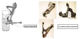 31122284532 Bmw 2015-2020 M4 Passenger Front Lower Control Arm Forward Oem