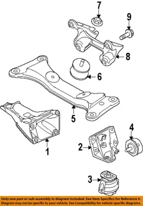 22316760944 Bmw Oem 95-25 128i Engine Trans Mounting-trans Mount Nut