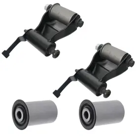 2x-shackle-0512 Bsp Rear Leaf Spring Shackle And Forward Eye Bushing For 03-13 Dodge Ram 2500 3500
