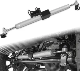 Buqp2196 Bu-auto 8734930 N3 Dual Steering Stabilizer For Jeep Jk Wrangler 07-18 With 2 Inch Lift Or More