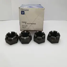 379656 Chevrolet Nos Genuine Gm# Qty 4 Spindle Nuts 1955-1963 Gmc Chevy 3/4 1 Ton