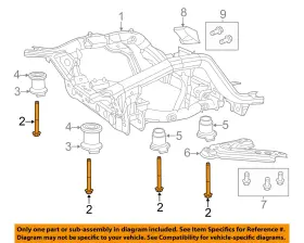 6510719aa Chrysler Oem 11-23 Durango Suspension Components-susp Crossmember Bolt