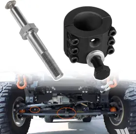 Drqp763 Dr-auto Steering Stabilizer Relocation Kit Tie Rod With 1-1/2 Inch Od Tube For Jeep Wrangler