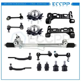 Eccpp E83679401cp 15pc Complete Power Steering Rack And Pinion Kit For 2004-07 Rainier Envoy