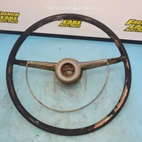 235.fd1s53 Ford Steering Wheel 18 Inch Black With Horn Ring Fits 1953 1325410