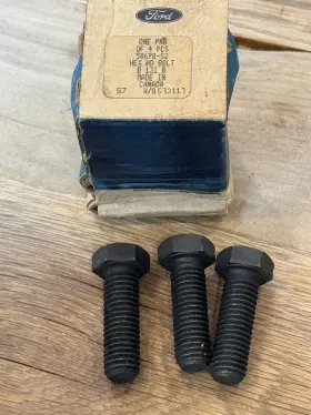 58698-s2 Ford Qty 3 New Nos Front Frame Suspension Bracket Bolts Qty.4 Bronco 1980-96