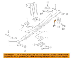 W711218s441 Ford Oem 17-22 F-250 Super Duty Suspension Components-shackle Nut