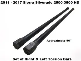 23377385 General Motors 20883357 11 To 17 Silverado 2500 3500 Hd 6.0l 4x4 56 Inch Torsion Bars Oem