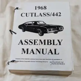 La9050 General Motors 1968 Oldsmobile Cutlass 442 Factory Assembly Rebuild Instruction Manual Reprint