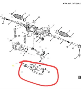 23231301 Gm Genuine Parts Power Steering Control Module Wiring Harness