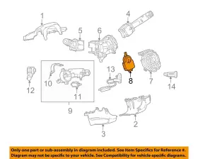 13513905 Gm Oem 12-23 Camaro Shroud Switches Levers-angle Sensor