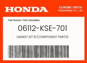 06112-kse-701 Honda Genuine Gasket Kit B Component Parts -