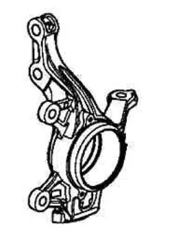 51216t1xa00 Honda 2015-2016 Cr-v Driver Front Spindle Knuckle With Hub Oem