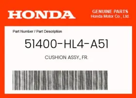 51400-hl4-a51 Honda Genuine Cushion Assy. Fr. -