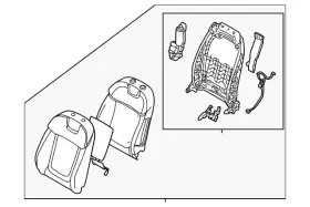 89400-cw010-kwe Hyundai Genuine Seat Back Assembly