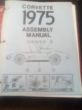 La7180 Inline Tube 1975 Chevrolet Corvette Factory Assembly Rebuild Instruction Manual Book
