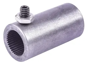 60614 Jegs Steering Coupler 11/16 Inch -36 Spline X 3/4 Smooth Bore Steel Natu