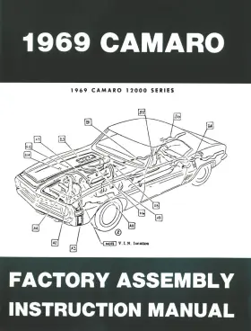 91268 Jegs Factory Assembly Instruction Manual 1969 Chevy Camaro 488 Pages Perfe