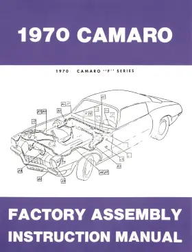 91269 Jegs Factory Assembly Instruction Manual 1970 Chevy Camaro 464 Pages Perfe