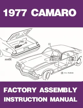91276 Jegs Factory Assembly Instruction Manual 1977 Chevy Camaro 368 Pages Perfe