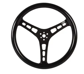 13515-cb Joes Racing Products Steering Wheel 15in Blk Dished Rubber Coated