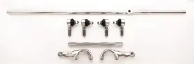 110-016 Johnsons Hotrod Shop Steering Kit Long 4 Inch Drop Axle 304 Ss Polished