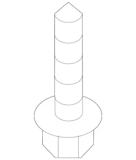 55448-3z000 Kia Genuine Suspension Cross-member Mount Bolt