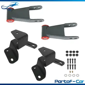 Kte4580790 Kinte Tech 4 Inch Drop Kit Leveling Lowering Shackles Hangers For Ford F150 F100 1973-1996