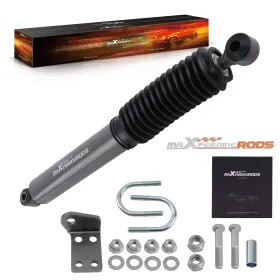 Maxpeedingrods 3yjhqs Single Steering Stabilizer Conversion Kit For Jeep Wrangler 2wd/4wd 2007-2018