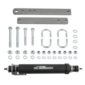 7qdako Maxpeedingrods Steering Stabilizer With Mount Brackets For Ford F-150 F-250 F-350 Bronco 1980-98