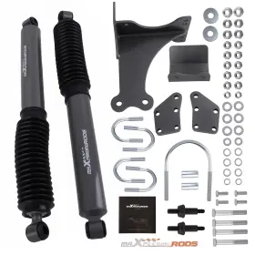 X8fajw Maxpeedingrods Heavy Duty Steering Stabilizer Pair For Ford F350 4wd 2005-2022 With 2-8 Inch Lift