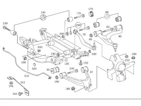 163-350-05-53 Mercedes-benz Genuine Tie Rod