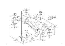 202-350-96-08 Mercedes-benz Genuine Repair Kit Rear Axle Carr