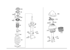 218-321-05-06 Mercedes-benz Genuine Auxiliary Spring