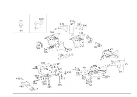 222-626-14-31 Mercedes-benz Genuine Console