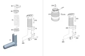 290-324-08-00 Mercedes-benz Genuine Helical Spring Shim