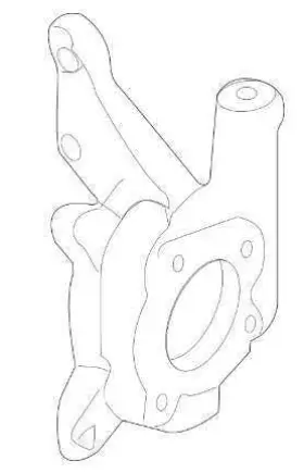 3870a008 Mitsubishi 2007-2022 Outlander Passenger Front Spindle Knuckle With Hub Oe