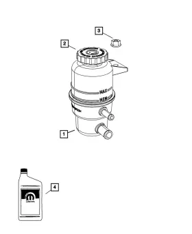 04721497ac Mopar Genuine Power Steering Fluid Reservoir 4721497ac 04721497ac Mopar Genuine Power Steering Fluid Reservoir 4721497ac