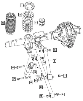04877161af Mopar Genuine Lower Control Arm 4877161af