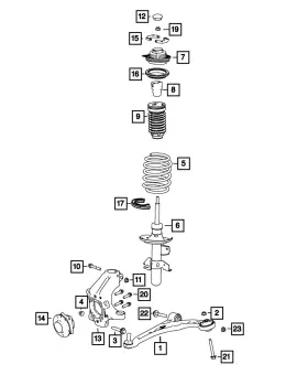 04877848ad Mopar Genuine Lower Control Arm Right 4877848ad