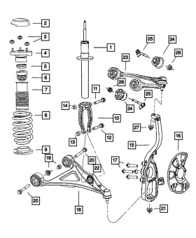 04895041ah Mopar Genuine Lower Control Arm Left 4895041ah
