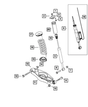 05039021aa Mopar Genuine Shock Absorber Dust Shield 5039021aa