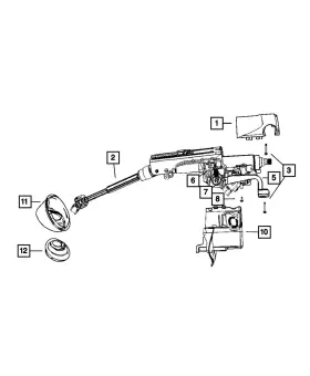 05057170ae Mopar Genuine Tilt Column Release Lever 5057170ae